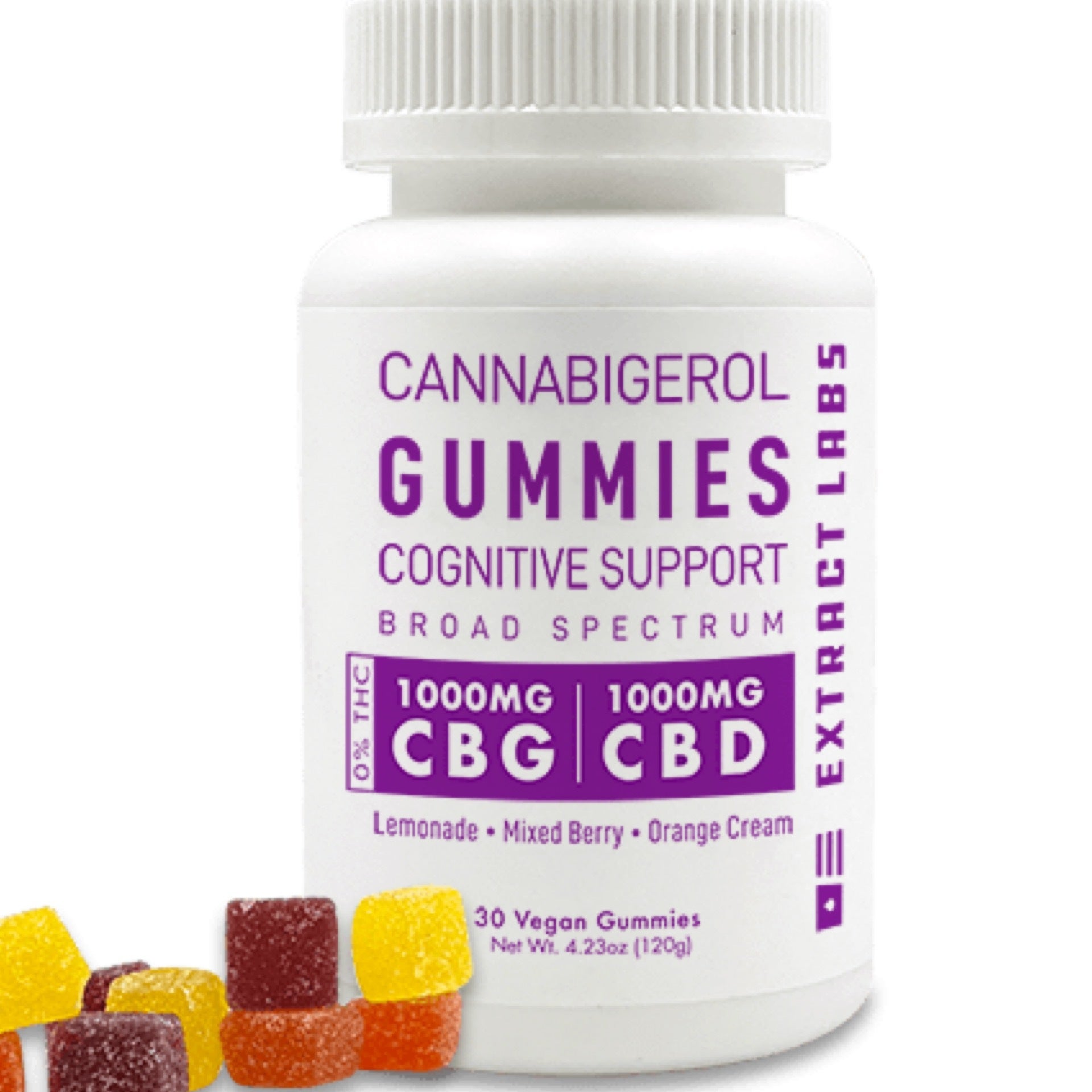 Extract Labs CBG CBD Broad Spectrum Gummies GREEN CROSS ATX